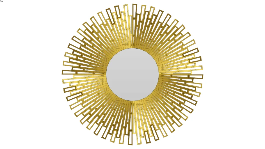 HOME PLUS ESPEJO CIRCULAR 32470 MARCO MOSAICO DORADO (75 DIAM)