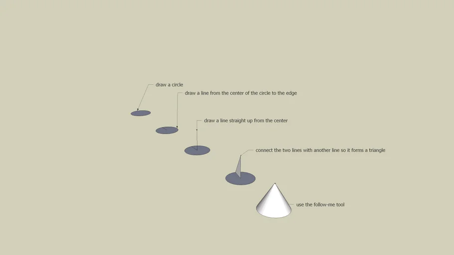 cone tutorial | 3D Warehouse