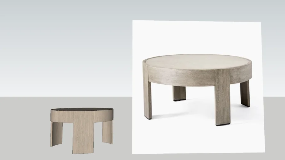 WEST ELM - Portside Outdoor Round Coffee Table
