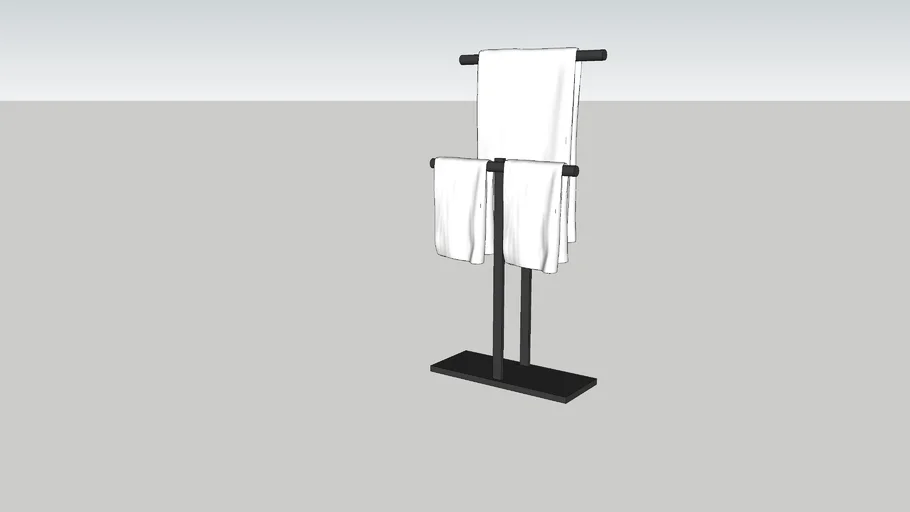 CB2 KELA MATTE BLACK TOWEL RACK