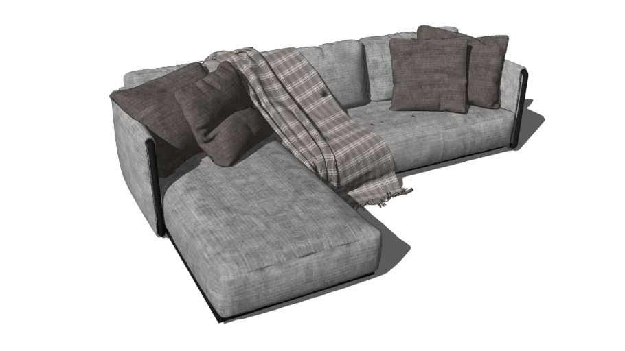 L Sofa Fabric by farahisya