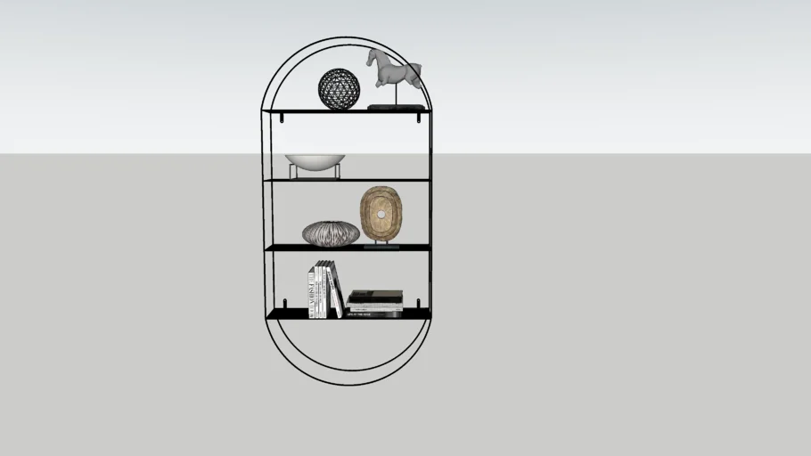 Styled wall hung bookshelf