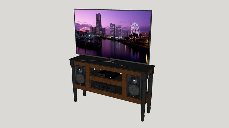 TV Entertainment Stand for 70" TV and Stereo