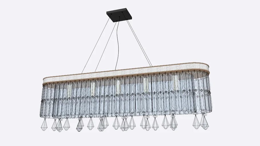 長型水晶吊燈 chandelier