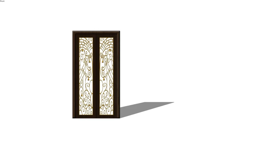 pooja room door + temple+ modern + cnc cut panel + handle+ god