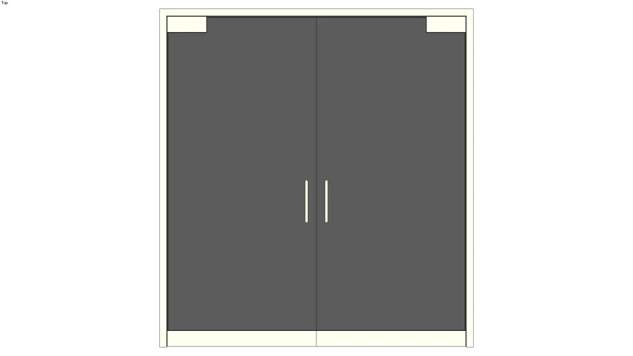 Office Use Glass Double Panel Door