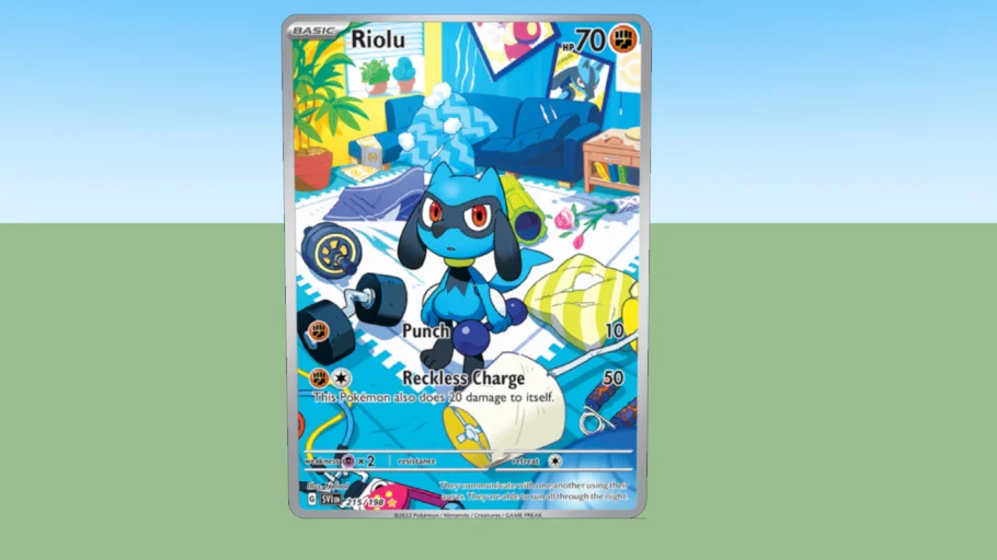 Pokemon card basic Riolu hp 70