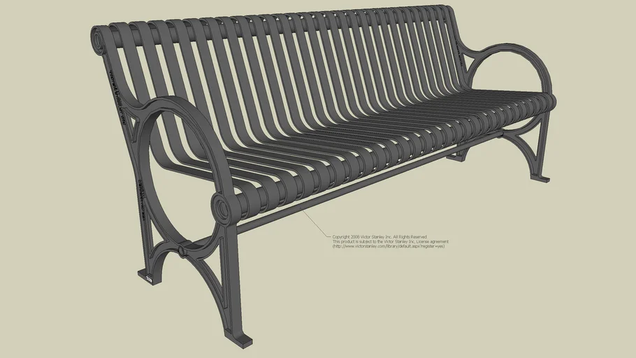 CR-12 City Sites™ 6ft Steel Bench with Castings