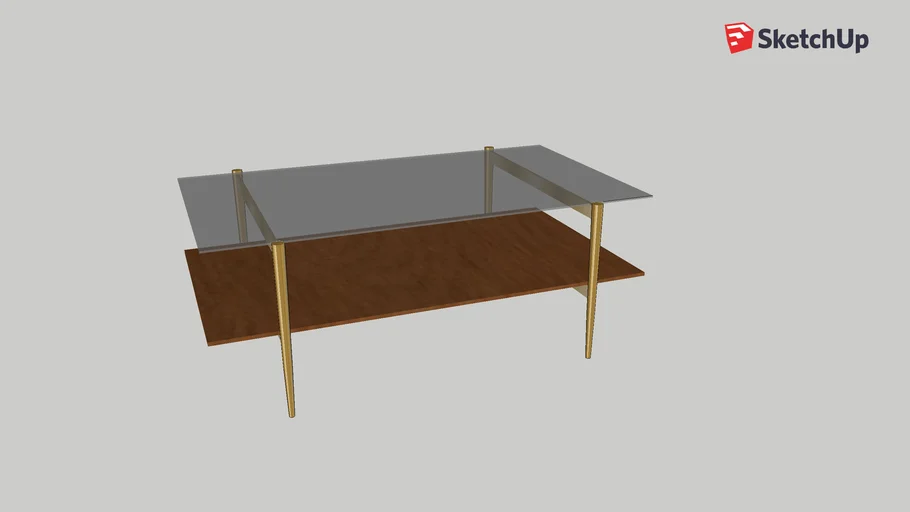 Mid Century Art Display Coffee Table