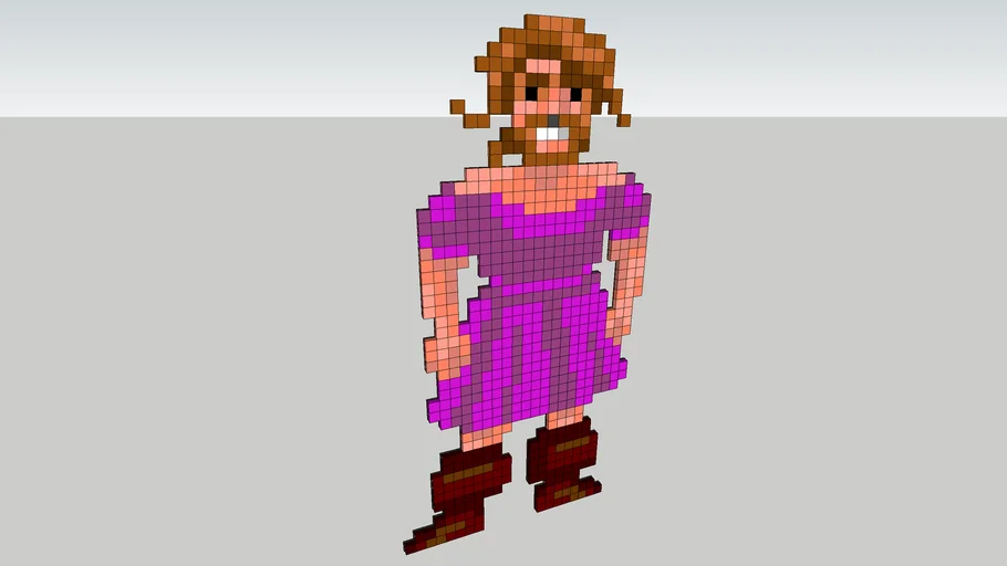 Guybrush Threepwood - Hot Pink Dress (pixel art)