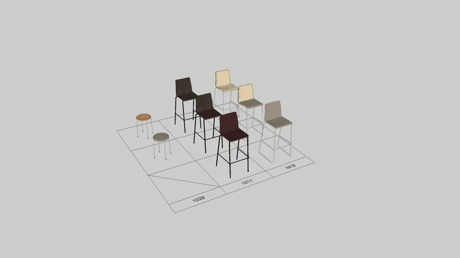 Brunner Fox Stools | 3D Warehouse