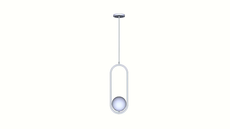 Pendente Luminária Globo de Vidro Tune Champanhe