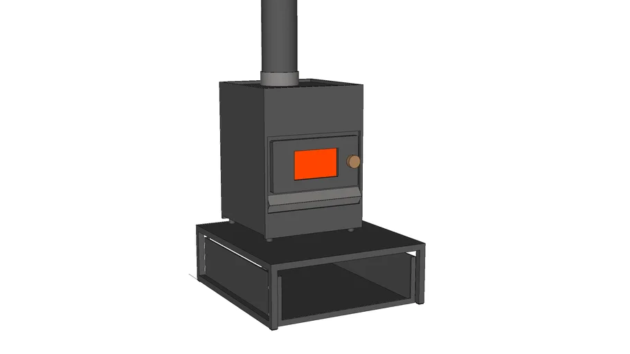 Pyroclassic Mini with Large Raised Hearth & Wood Bin - Pyro Mini