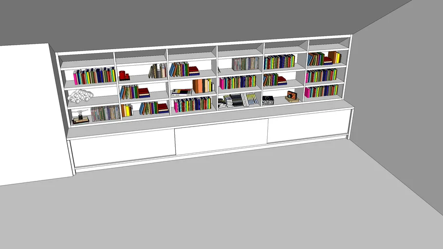 Libreria per mansarda