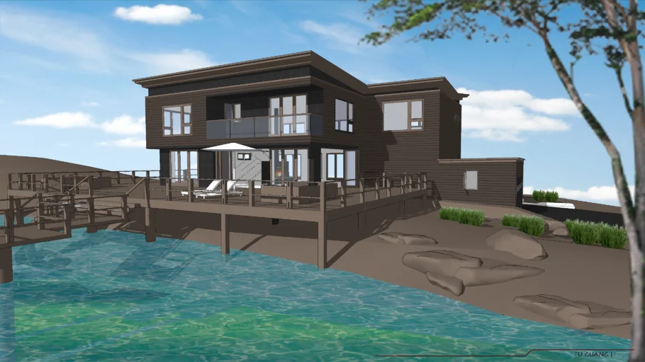 mountain lake house