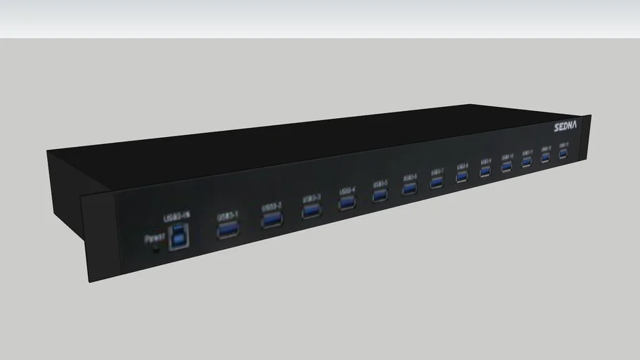 SEDNA 19" 1U RACK MOUNTED USB HUB