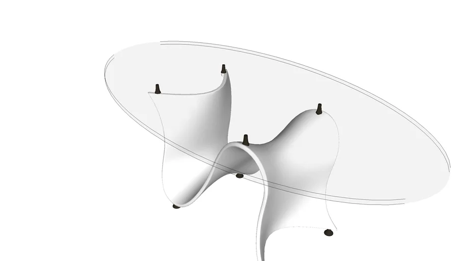 modern plastic and glass table
