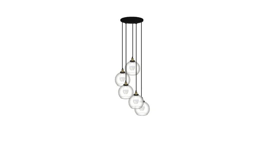 RH 20th C. Factory Filament Clear Glass Cafe