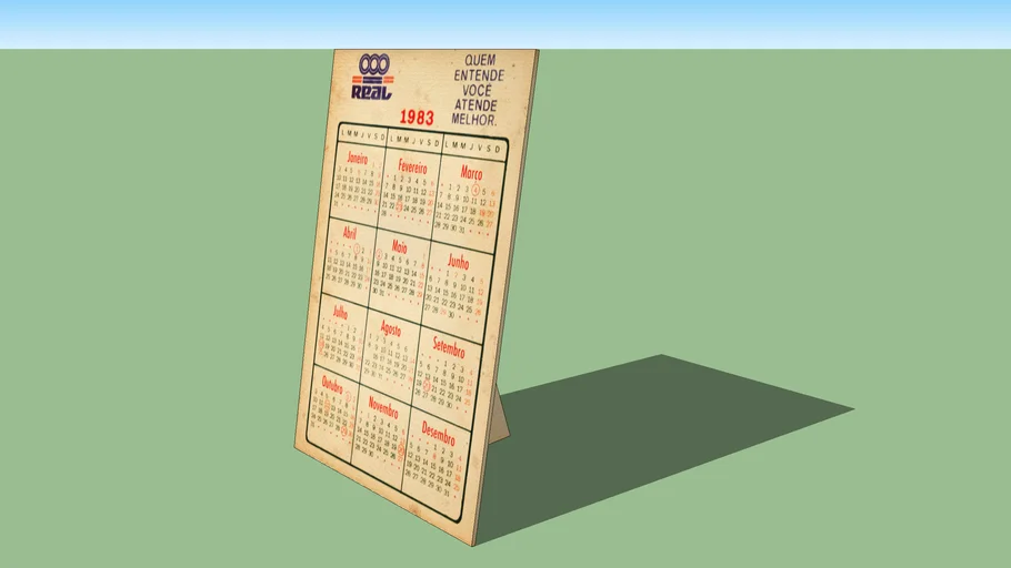 Calendario Antiga Marca Real