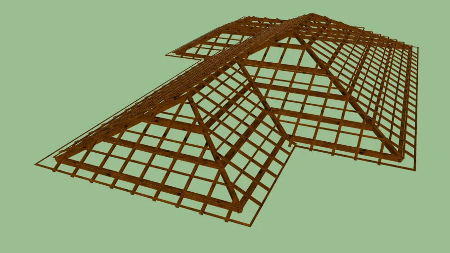armação de telhado colonial para terraço