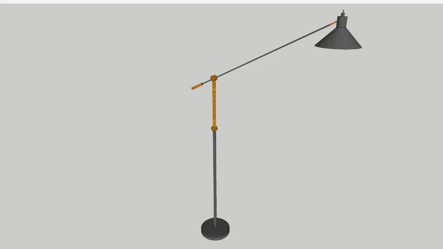 STANDING DESK LIGHT _ GOLD _ BLACK _ INDUSTRIAL