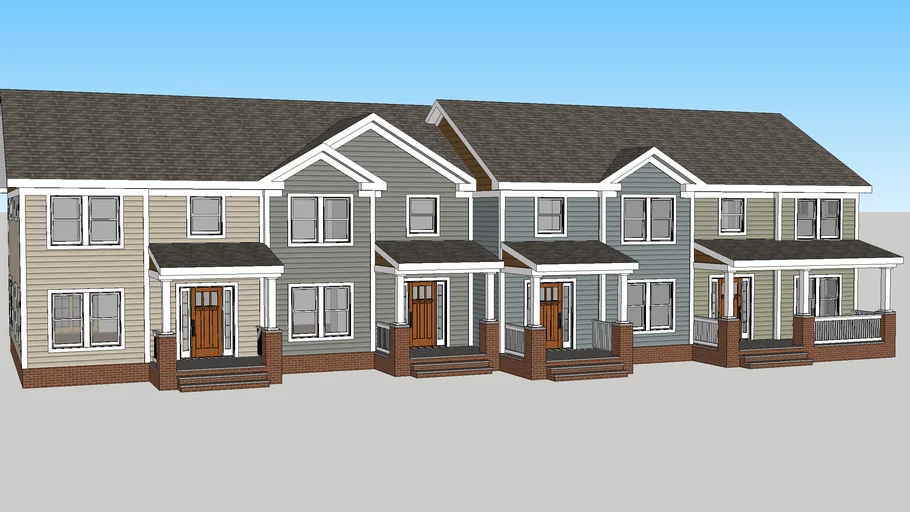 Colonial revival townhouse / row house