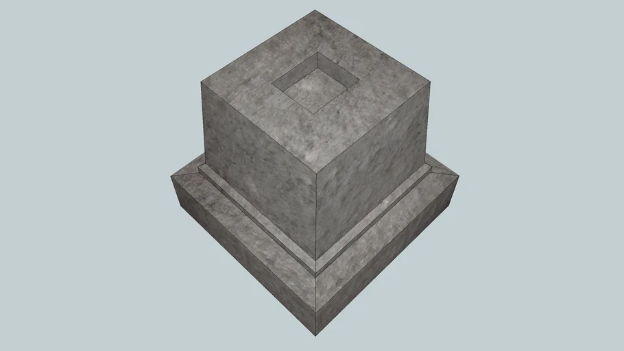 Base chasnera mediana maciza, Bassalto piedra artificial