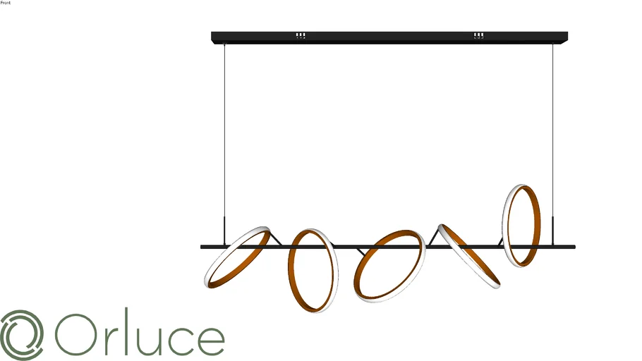 Pendente Anelli Cobre/Preto
