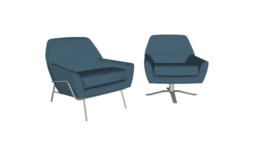 West Elm Work Collection - Lucas Swivel Chair + Lucas Wire Chair