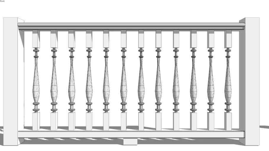 (Evernew) Kingston Vinyl Railings - 6, 8, & 10 Ft. Lengths (3 feet High)