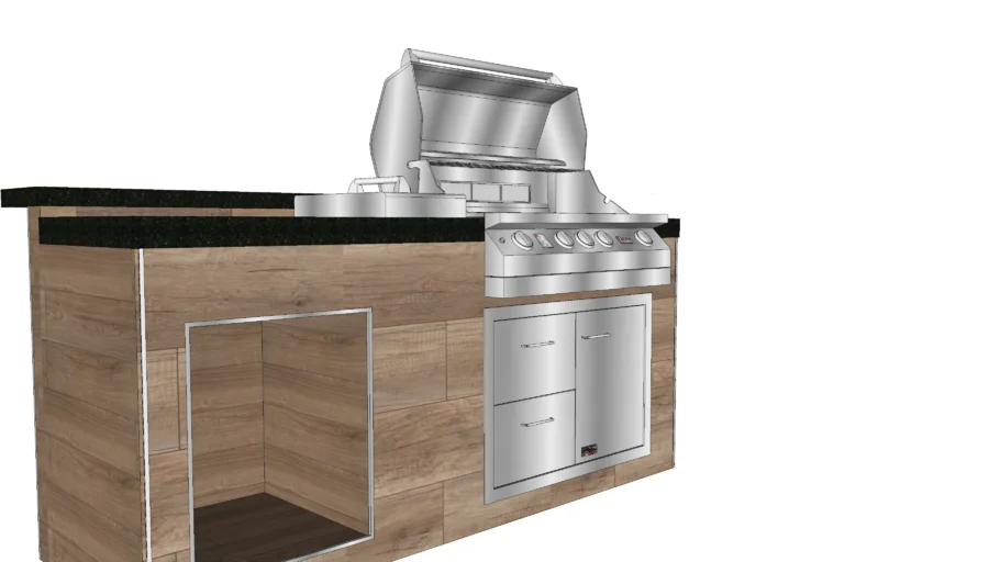 OUTDOOR COUNTERTOP / COUNTERTOP /  BARBEQUE GRILL /  GRILL / OUTDOOR GRILL / LANDSCAPING  
