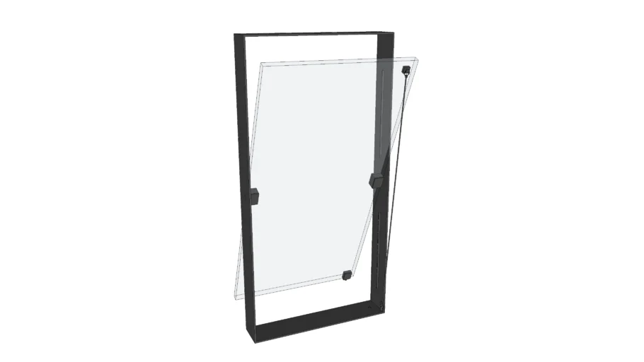 Janela Blindex 1 Folha Inox (Single-leaf window)