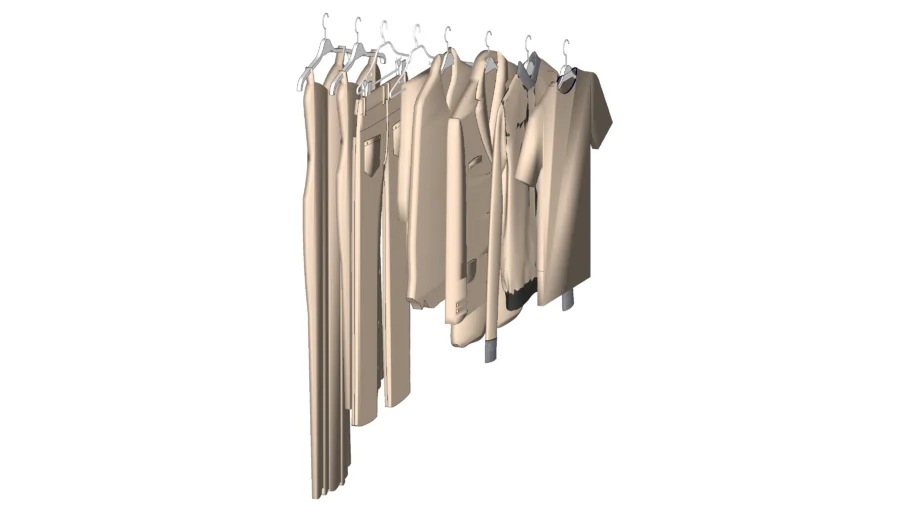 Womens' clothes on hangers