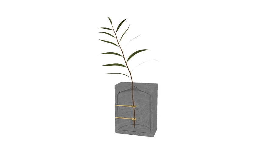 VASO CONCRETO + PLANTA