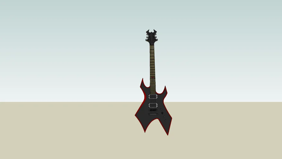 B.C. Rich Warlock Guitar(red &black)