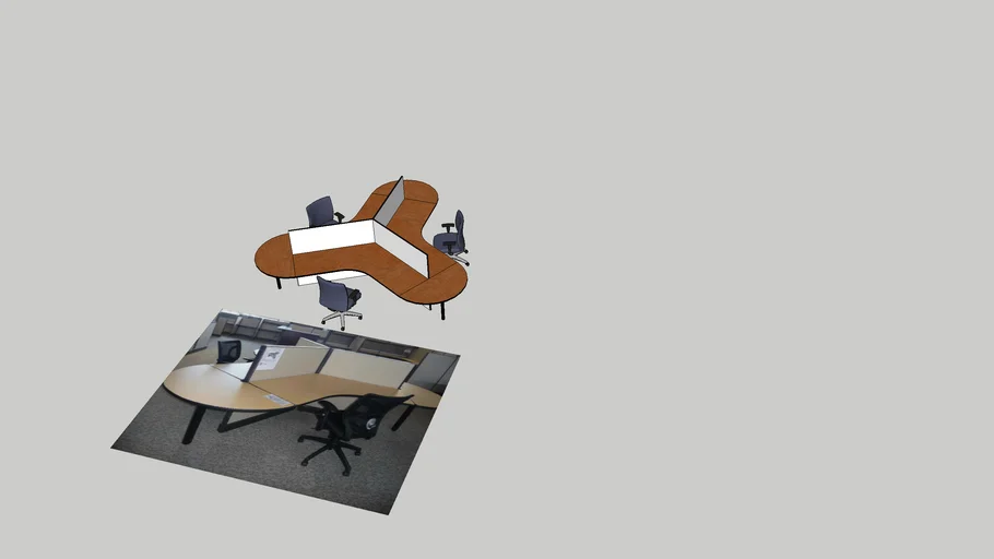 Herman Miller A02 Series Tripod Desk