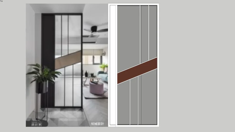Flute Glass Partition