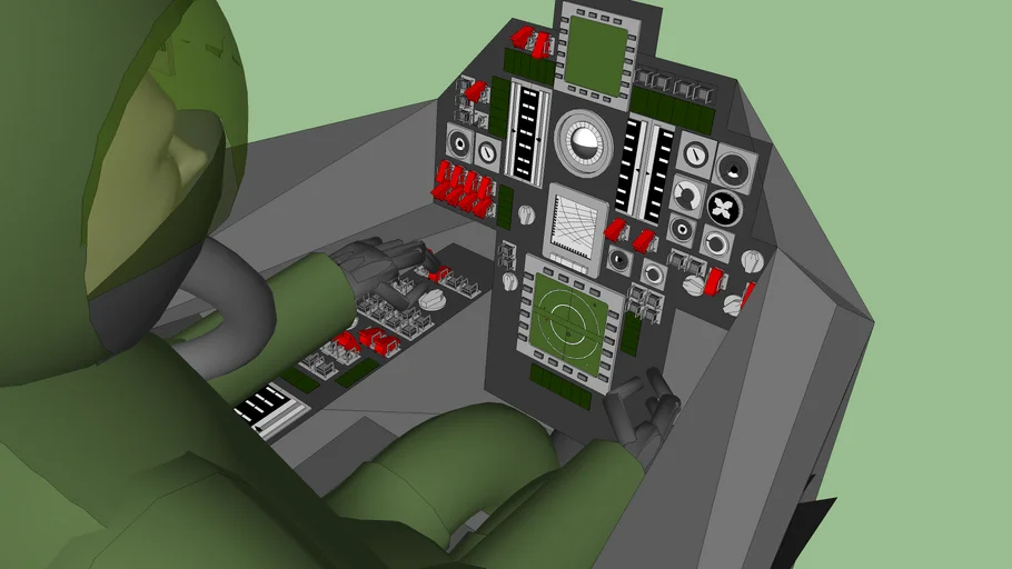 Generic Cockpit with 3D knobs, buttons and switches | 3D Warehouse