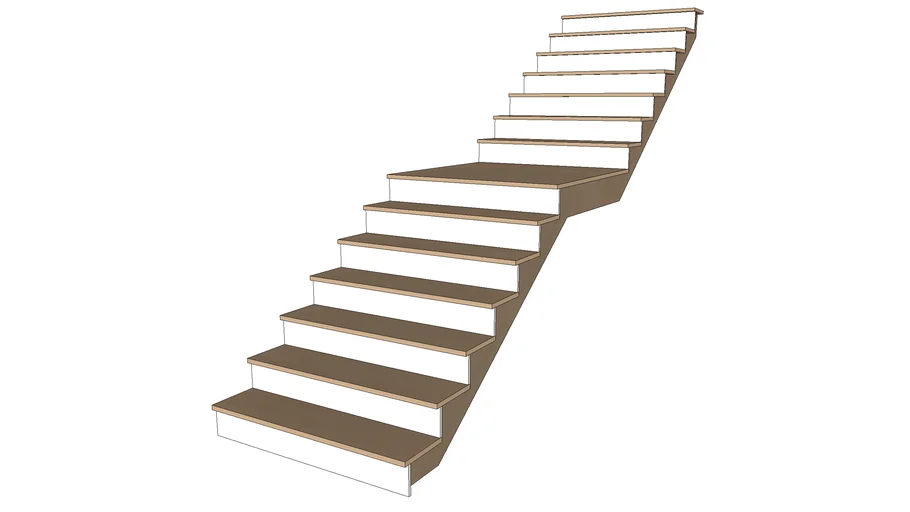 Escada Reta Straight Stairs live componente