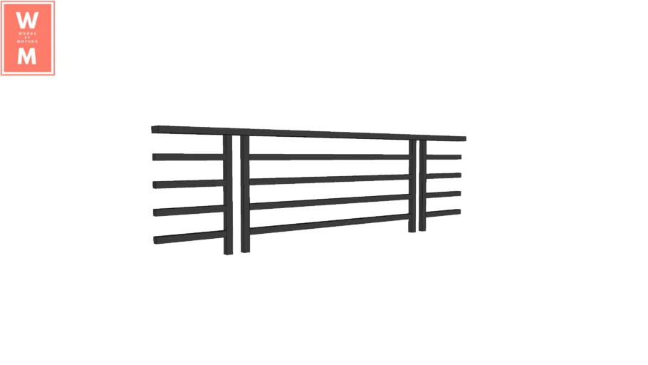 Metal Square Bar Railing