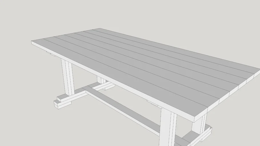 Farmhouse Table with Alternate Base Design