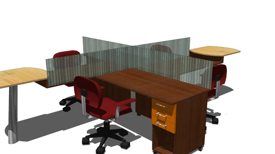 MODULO DE OFICINAS 4 ESCRITORIOS