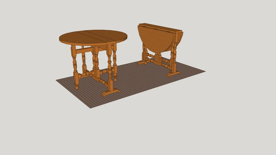 Solid wood small dining table