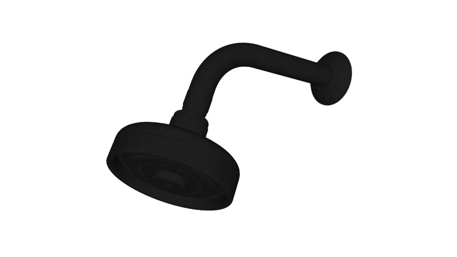 Chuveiro Deca Black Noir Acqua Plus Com Tubo Curvo 1990.BL.STD.NO