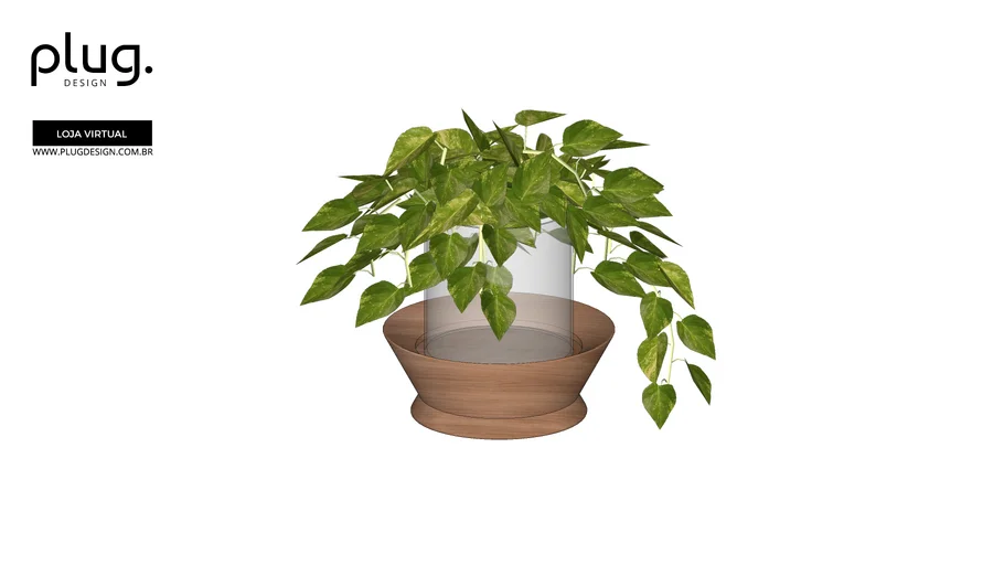 VASO VIENA PLUG DESIGN PLANTAS ADRONOS DECORAÇÃO