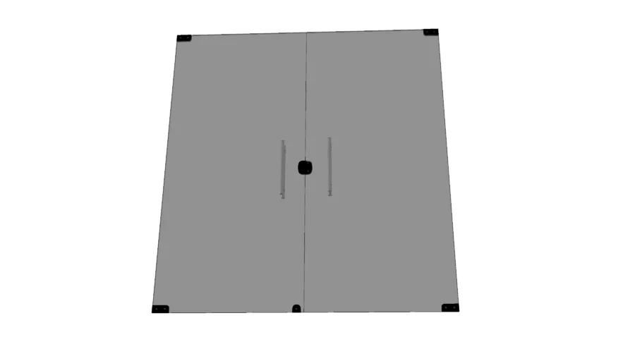 Porta Dupla de Vidro Fumê