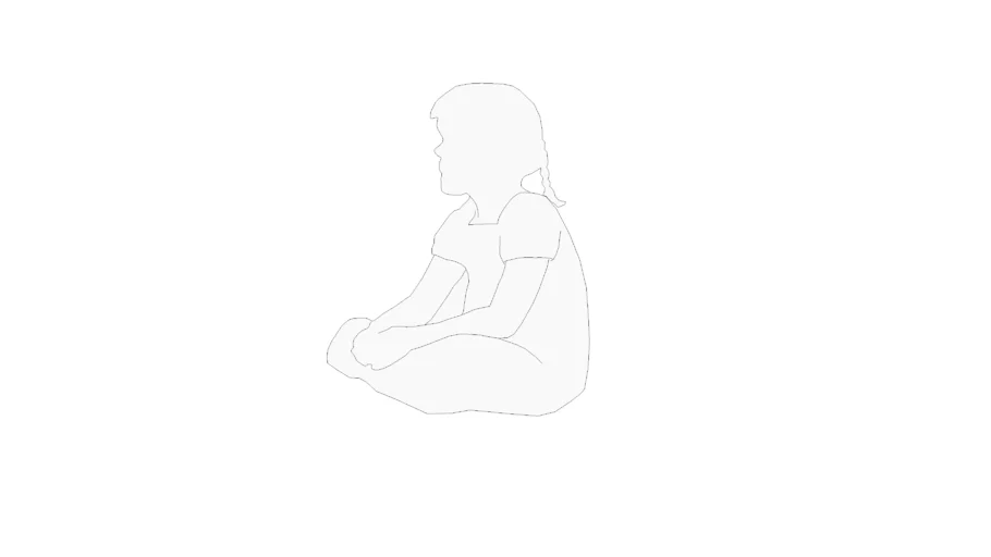 Girl sitting on the floor