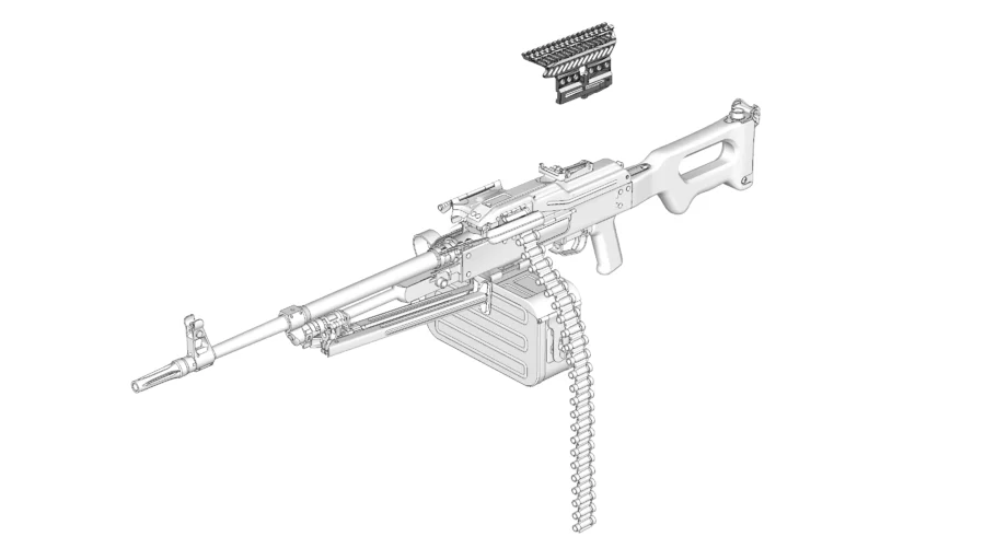 【TARKOV】Wooden PKM 3D MODEL