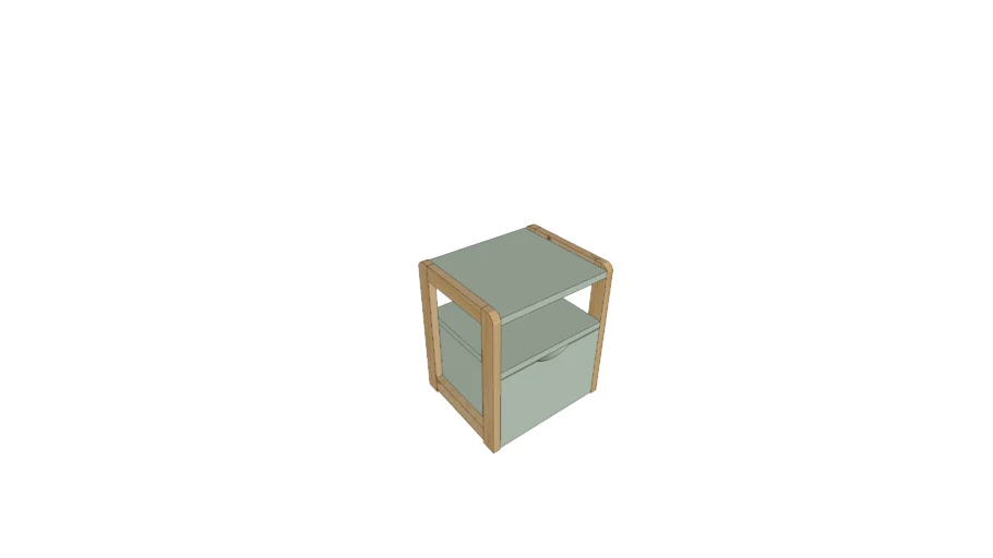 Mesa de Cabeceira Infantil - Verde Oliva - Cola e Decora