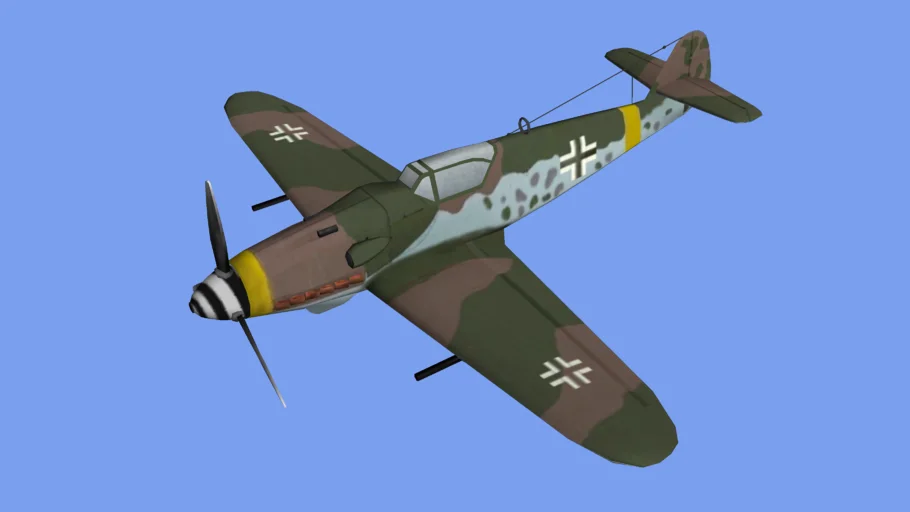 Messerschmitt Bf-109 K4 (low poly)